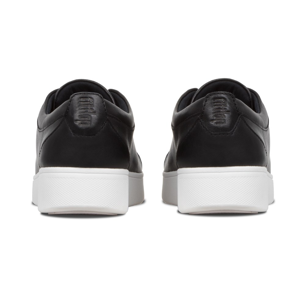 Fitflop Womens Sneakers Black - Rally Leather - UD8619027